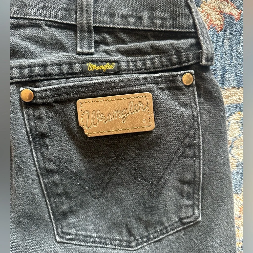 Wrangler vintage men’s black denim cowboy cut jeans size 34x36